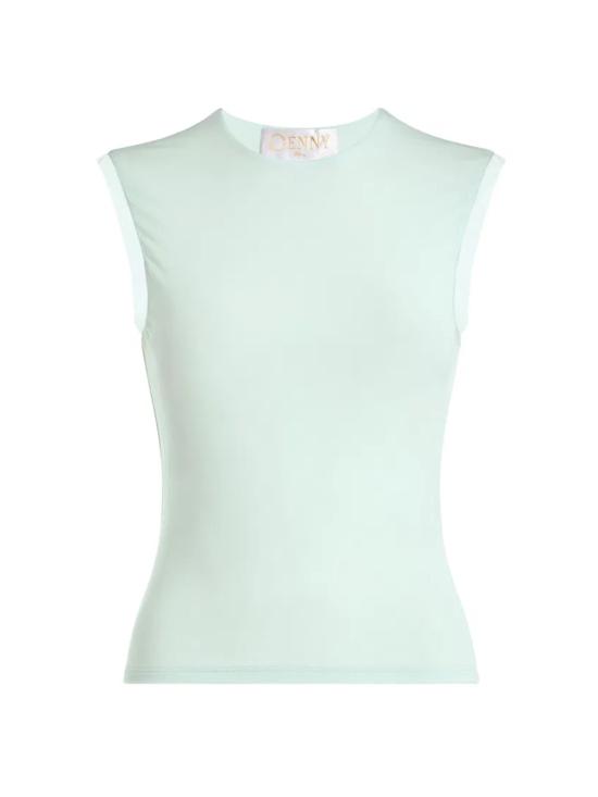 26SS 제니 민소매 티셔츠 80AAM601 J0217197 Green