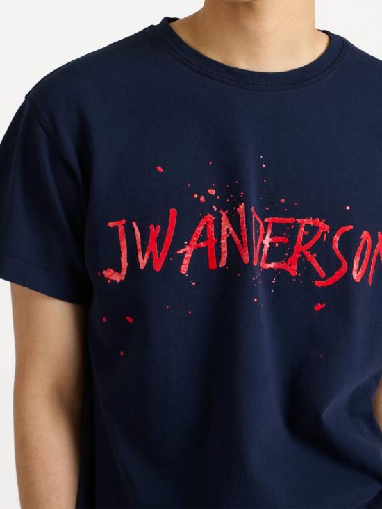 26SS JW앤더슨 반팔 티셔츠 JT0307 PG1936888 Blue - JW ANDERSON