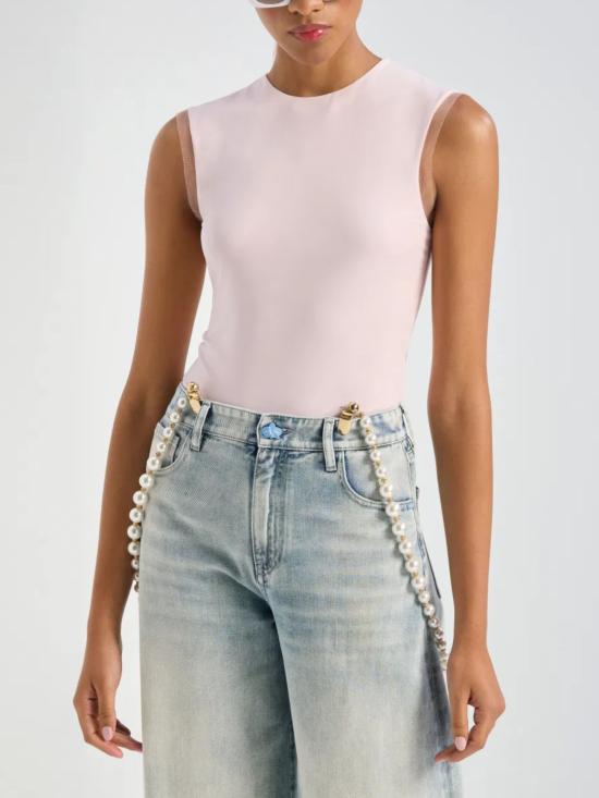 26SS 제니 민소매 티셔츠 80AAM601 J0217495 Pink - GENNY