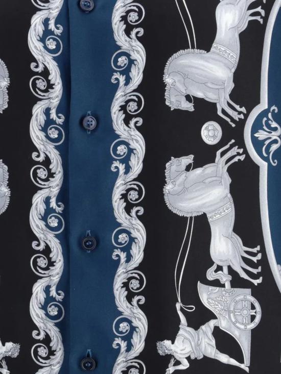 26SS 베르사체 긴팔 셔츠 1019438 1A160965BE50 Black - VERSACE