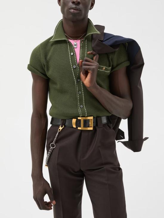 26SS 베르사체 반팔 티셔츠 1023554 1A174071GM10 Green - VERSACE