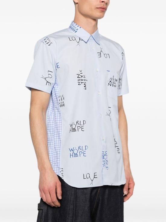 26SS 꼼데가르송 반팔 셔츠 FQB045051 Blue - COMME DES GARCONS