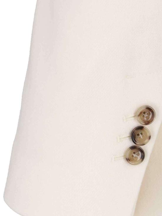  아미 수트 자켓 알렉상드르 마티우시 더블 브레스트 블레이저 화이트 - AMI