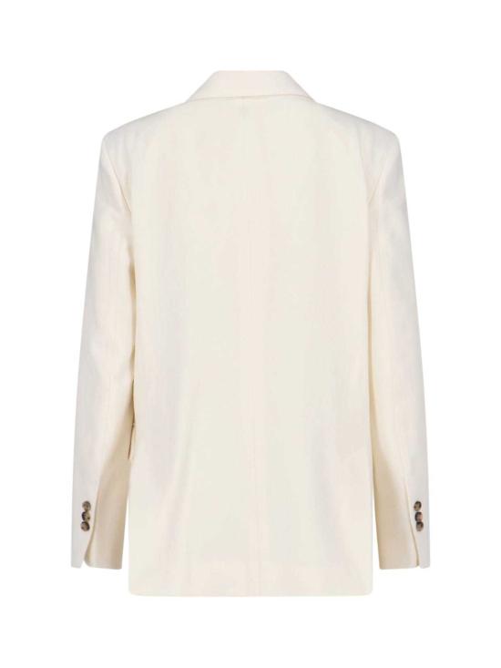  아미 수트 자켓 알렉상드르 마티우시 더블 브레스트 블레이저 화이트 - AMI