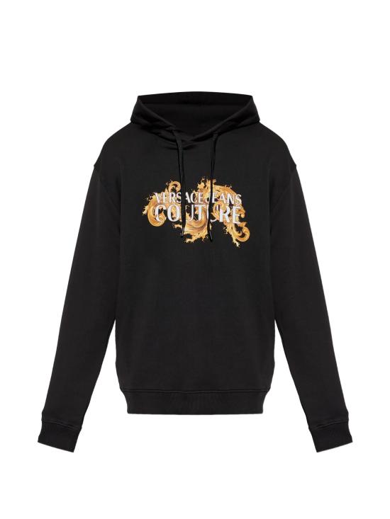 26SS 베르사체 후드 티셔츠 80GAIE02 CF00EG89 Black