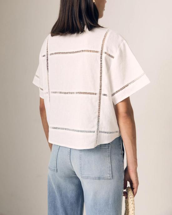  르장 탑 르 장 리넨 아이렛 셔츠 - LE JEAN