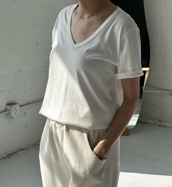  르 본 숍 반팔 티셔츠 Le Bon Shoppe 빈티지 라비 티셔츠 화이트