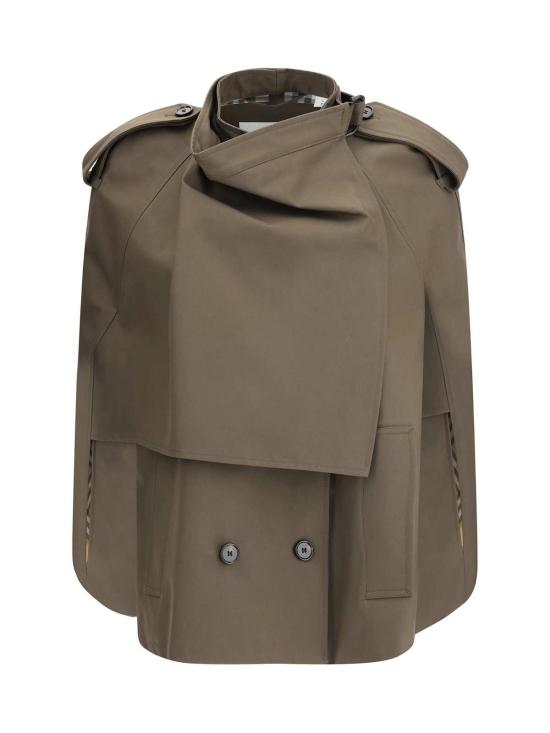  버버리 코트 코튼 케이프