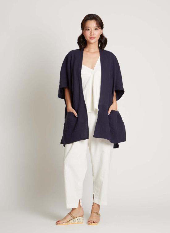  카렘 자켓 Kaarem Situ 원버튼 돌먼 포켓 재킷 - KAAREM