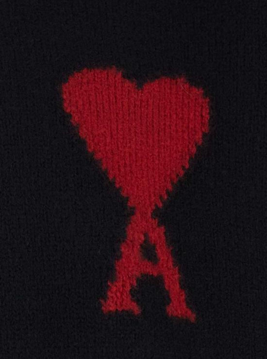  아미 스웨터 알렉상드르 마티우시 크루넥  (ADC 자수 장식, 울 소재, 블랙) - AMI