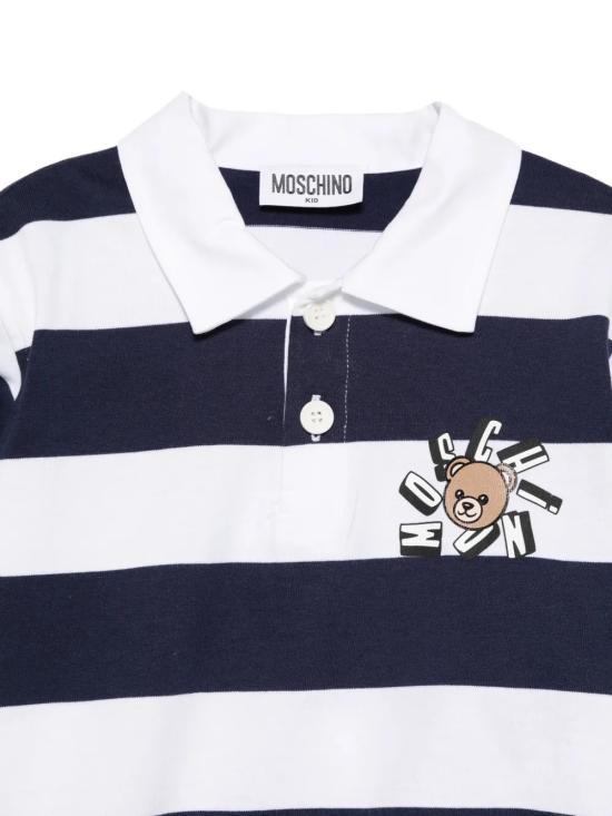 26SS [키즈] 모스키노 폴로 셔츠 HUO010LAE09 83685 Blue - MOSCHINO