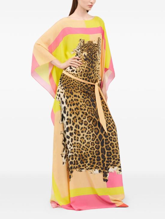 26SS 로베르토 카발리 미디 원피스 WQT180 SQR3301000 Yellow - ROBERTO CAVALLI