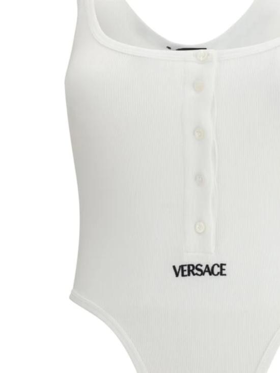 26SS 베르사체 바디수트 티셔츠 1019688 1A095511W010 White - VERSACE