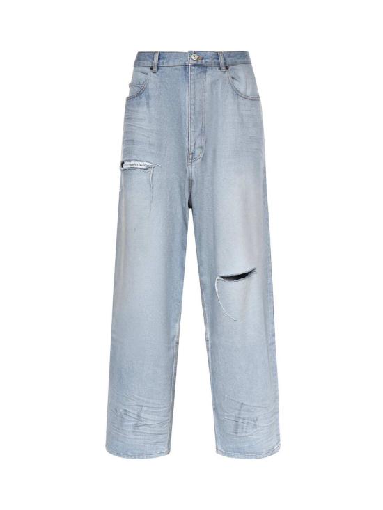  발렌시아가 데님 팬츠 미니멀 배기  진 라이트 블루