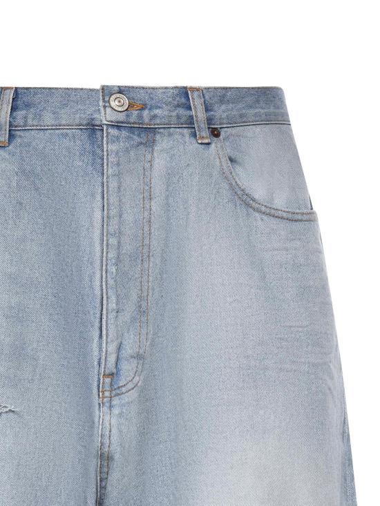  발렌시아가 데님 팬츠 미니멀 배기  진 라이트 블루 - BALENCIAGA