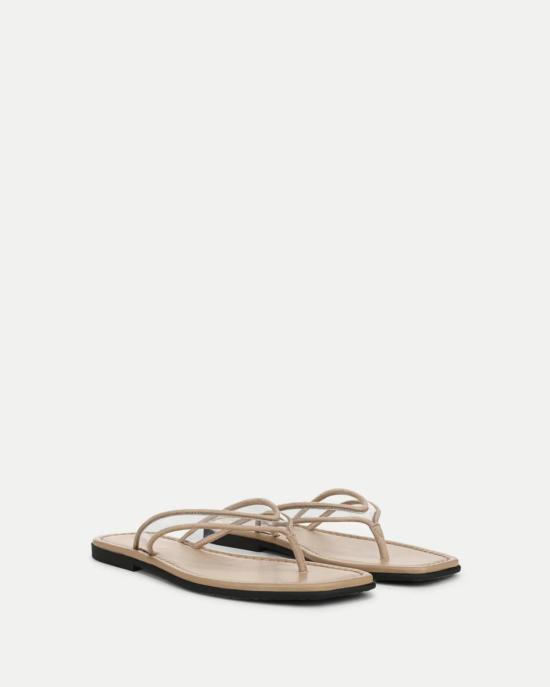  베로니카비어드 뮬/슬리퍼 베로니카 비어드 클레아 젤리 플립플롭 샌들 투명/샌드 - VERONICA BEARD