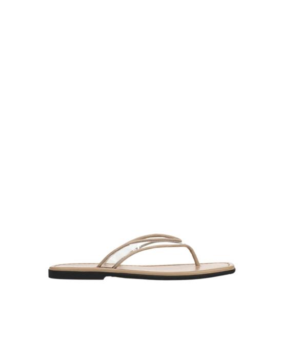  베로니카비어드 뮬/슬리퍼 베로니카 비어드 클레아 젤리 플립플롭 샌들 투명/샌드