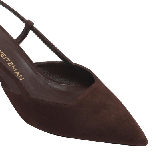 26SS 스튜어트 와이츠먼 힐/펌프스 SJ433 VINNIE 50 SLINGBACK SUEWAL Brown - STUART WEITZMAN