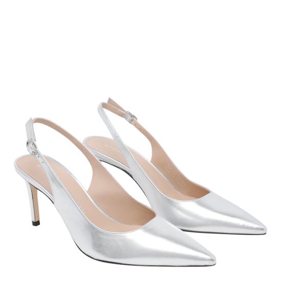 26SS 스튜어트 와이츠먼 힐/펌프스 SK671 STUART POWER SLINGBACK 75 LIDSLV Silver - STUART WEITZMAN