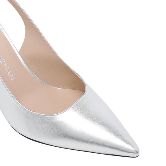 26SS 스튜어트 와이츠먼 힐/펌프스 SK671 STUART POWER SLINGBACK 75 LIDSLV Silver - STUART WEITZMAN