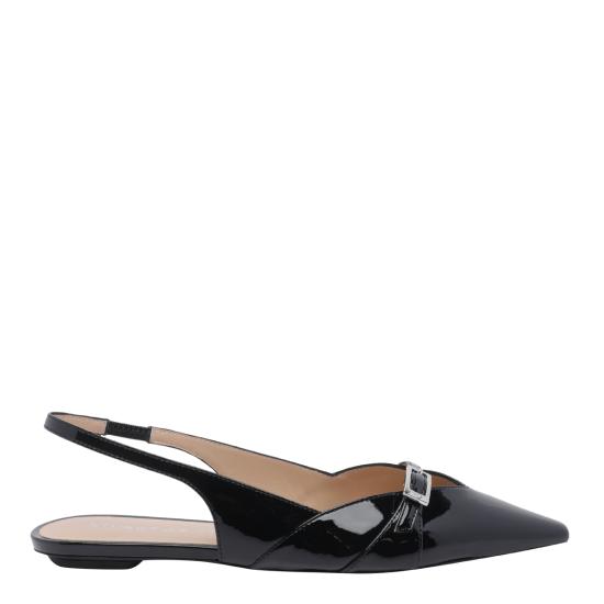 26SS 스튜어트 와이츠먼 플랫 슈즈 SM975 GEORGIE SLINBACK PATBLK Black