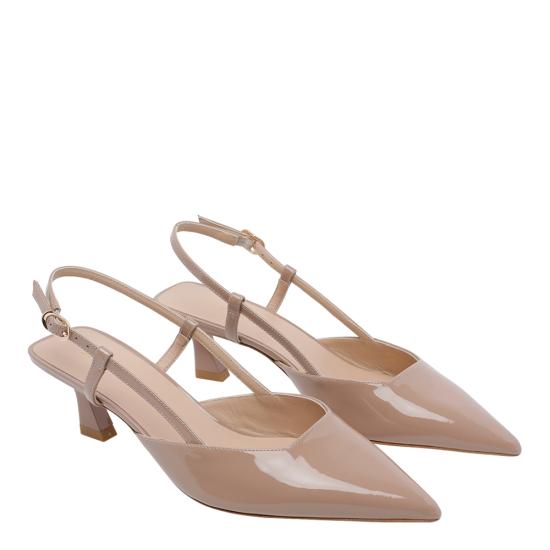 26SS 스튜어트 와이츠먼 힐/펌프스 SJ435 VINNIE 50 SLINGBACK PATFWN Beige - STUART WEITZMAN