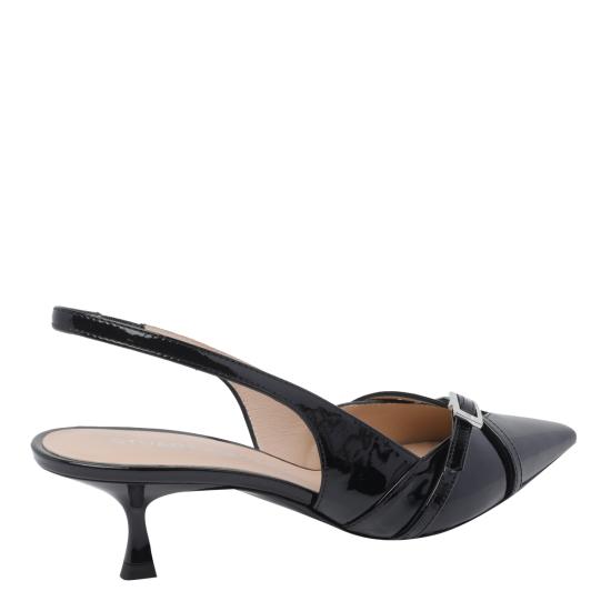 26SS 스튜어트 와이츠먼 힐/펌프스 SM977 GEORGIE SLINGBACK PATBLK Black - STUART WEITZMAN