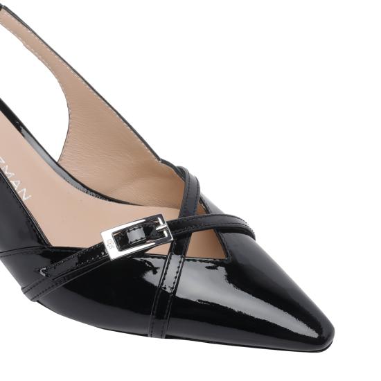 26SS 스튜어트 와이츠먼 힐/펌프스 SM977 GEORGIE SLINGBACK PATBLK Black - STUART WEITZMAN