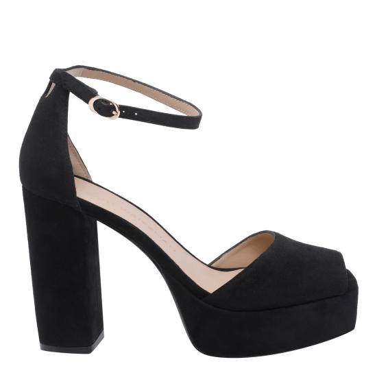 26SS 스튜어트 와이츠먼 힐/펌프스 SN123 SABRINA ANKLE STRAP PLATFORM SUEBLK Black