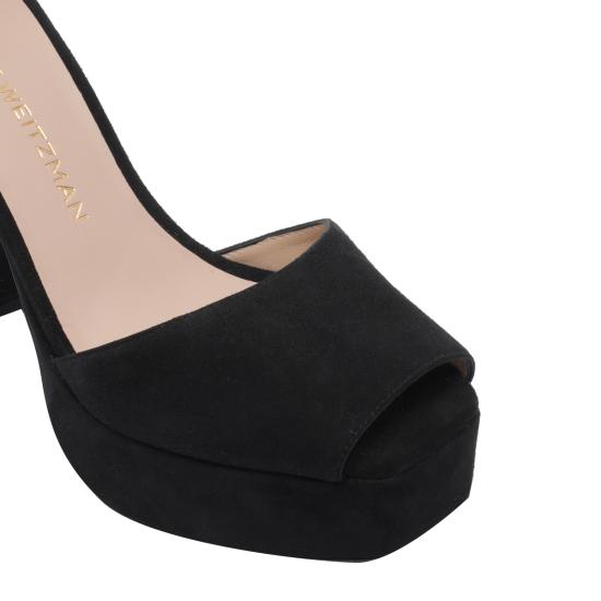 26SS 스튜어트 와이츠먼 힐/펌프스 SN123 SABRINA ANKLE STRAP PLATFORM SUEBLK Black - STUART WEITZMAN