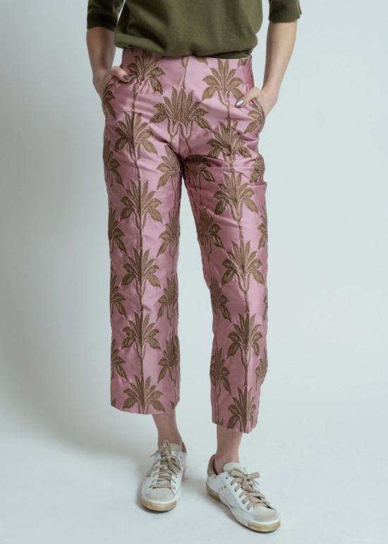  오디 스트레이트 팬츠 오데 마텔라세 팜스 팬츠 로즈쿼츠 - ODEEH