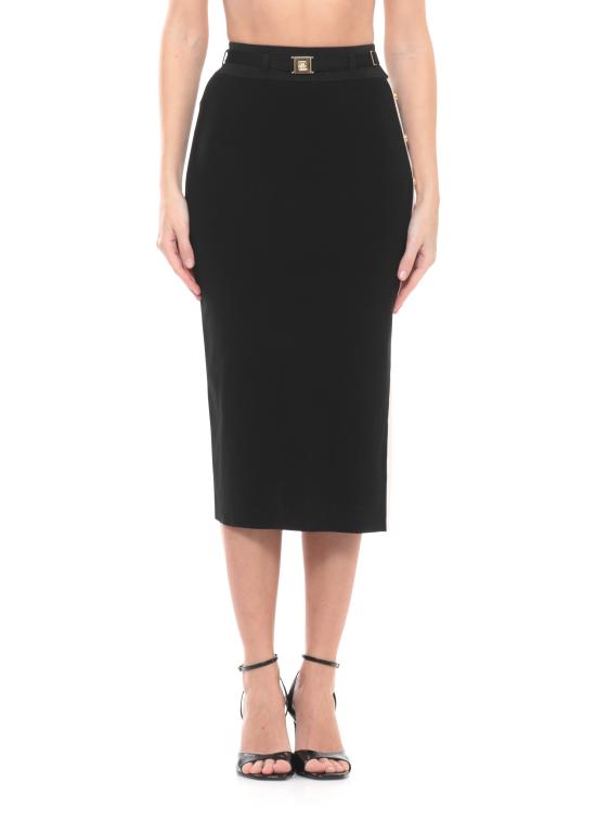 26SS 엘리자베타프랜치 미디 스커트 GK27S61E2 685 Black - ELISABETTA FRANCHI