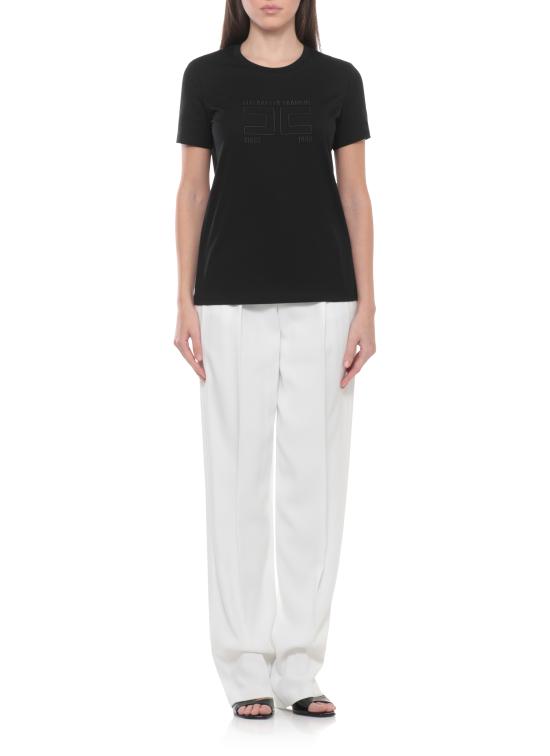 26SS 엘리자베타프랜치 반팔 티셔츠 MA71G61E2 110 Black - ELISABETTA FRANCHI