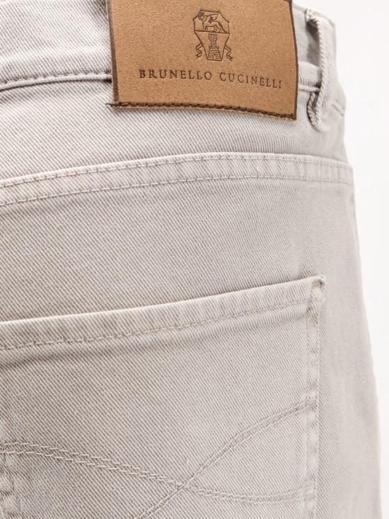  브루넬로 쿠치넬리 스트레이트 팬츠 Brunello Cucinelli 스트레치 캔버스 팬츠 Brownfreddo - BRUNELLO CUCINELLI