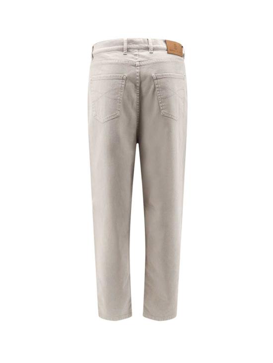  브루넬로 쿠치넬리 스트레이트 팬츠 Brunello Cucinelli 스트레치 캔버스 팬츠 Brownfreddo - BRUNELLO CUCINELLI