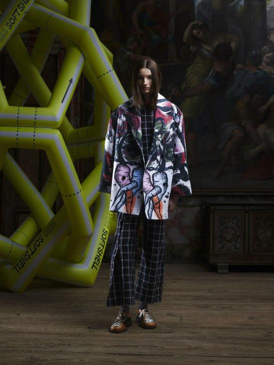  헨릭 빕스코브 코트 Henrik Vibskov 케어  당근  멀티컬러 - HENRIK VIBSKOV