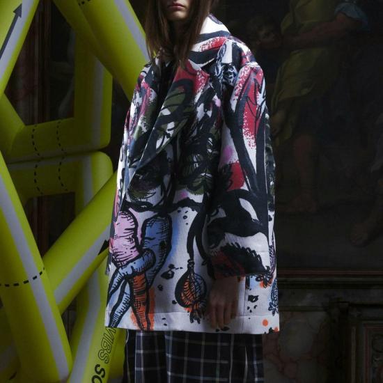  헨릭 빕스코브 코트 Henrik Vibskov 케어  당근  멀티컬러 - HENRIK VIBSKOV