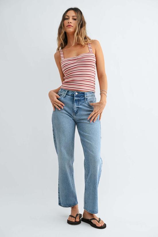  저스트 블랙 데님 데님 팬츠 클래식 스트레이트 레그 진