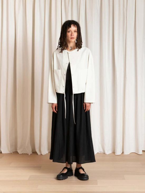  알리 골든 자켓 크롭 드로스트링 재킷 에크루