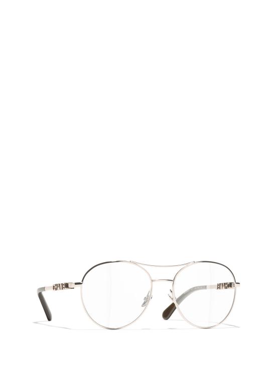 26FW 샤넬 안경 CH2214 C226 BEIGE GOLD - CHANEL
