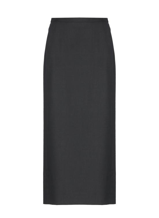 26SS 루루 드 세종 미디 스커트 CARA BLACK MELANGE Black