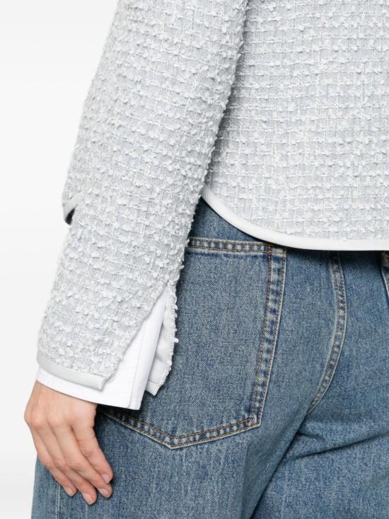  엠포리오 아르마니 수트 자켓 울 블렌드 블레이저 그레이 - EMPORIO ARMANI