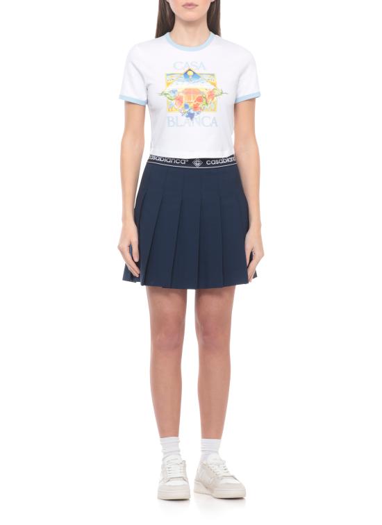 26SS 카사블랑카 반팔 티셔츠 WSS26JTS01003 STRETCH White - CASABLANCA