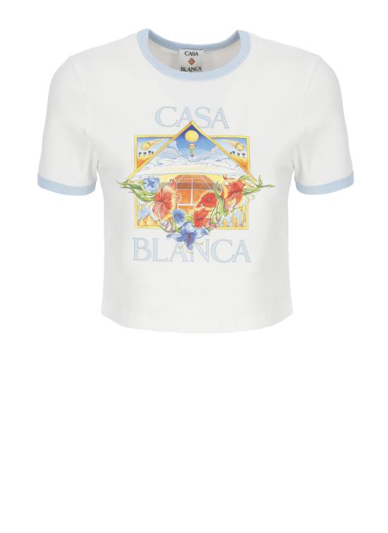 26SS 카사블랑카 반팔 티셔츠 WSS26JTS01003 STRETCH White