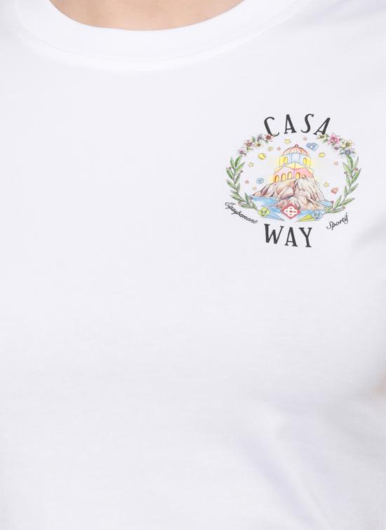 26SS 카사블랑카 반팔 티셔츠 WSS26JTS00901 WHITE White - CASABLANCA