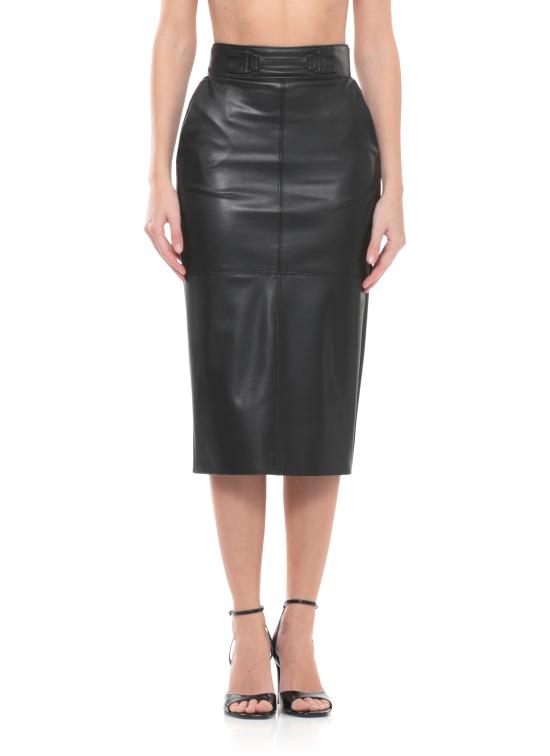 26SS 엘리자베타프랜치 미디 스커트 GO16361E2 110 Black - ELISABETTA FRANCHI