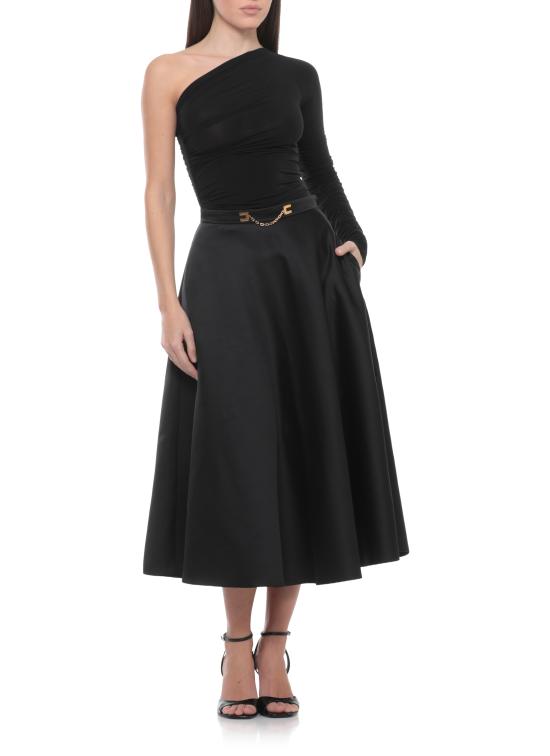 26SS 엘리자베타프랜치 미디 스커트 GO15661E2 110 Black - ELISABETTA FRANCHI