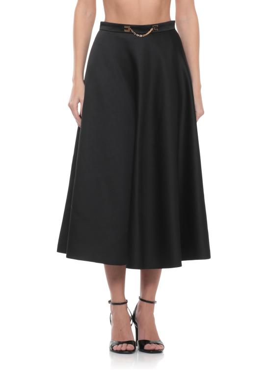 26SS 엘리자베타프랜치 미디 스커트 GO15661E2 110 Black - ELISABETTA FRANCHI