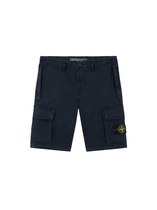  스톤 아일랜드 숏팬츠 유기농 면 반바지 (블루)