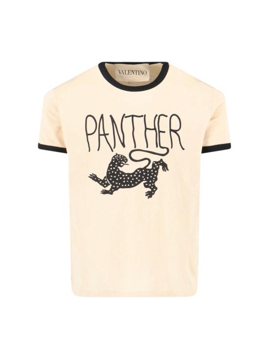  발렌티노 가라바니 반팔 티셔츠 발렌티노 팬서 티셔츠 크림